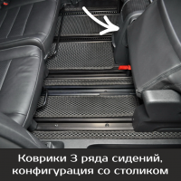 Автомобильные коврики EVA на Opel Zafira Life 7 мест, не Long (2019-2025) 