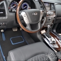 Двухслойные коврики EVA на Nissan Patrol VI Y62 3 ряда (2010->)
