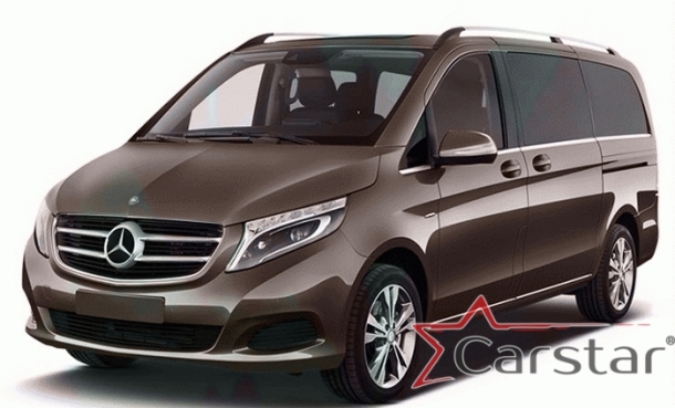Двухслойные коврики EVA для Mercedez-Benz V-klasse II W447 (2 ряд - 3 места без столика) (2014->)