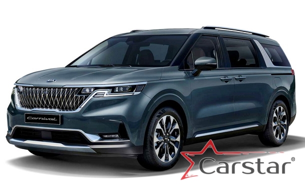 Автомобильные коврики EVA 3D для Kia Carnival IV (8мест) Россия (2020->) 